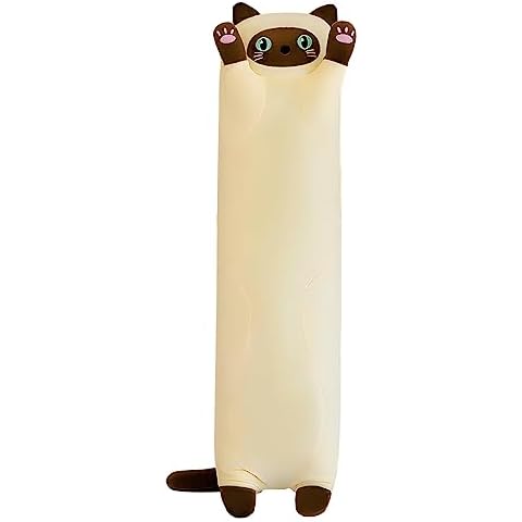 Long Cat Plush Pillow for Comfort and Decor Cover