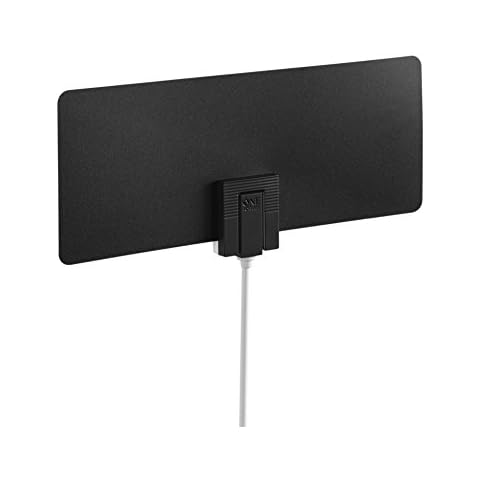 One For All HDTV Indoor Antenna for 1080P 4K Free TV Channels, 30 Miles Reception Range, 10ft Coax Cable Included, Thin Dual Color Design White/Black (15520) Cover