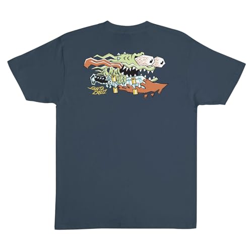 SANTA CRUZ Meek Scratched Slasher S/S Heavyweight T-Shirt Steel Blue Lg Mens - Main Image
