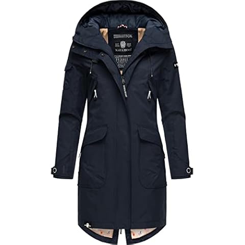 Navahoo Damen Kurz-Mantel, leicht gefütterte Übergangsjacke Cover