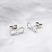 Spoil Cupid 925 Sterling Silver Symbol Infinity Stud Earrings
