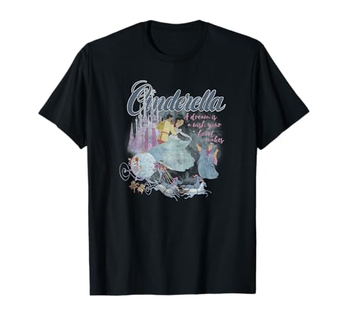 T-shirt Disney Cendrillon imprimé haute définition coton peigné respirant durable