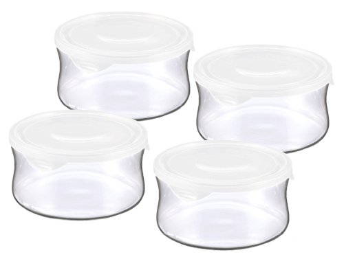 Amazon｜iwaki パイレックス NEWパック&レンジ 丸型 840ml×4点