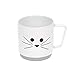 Produktbild LÄSSIG Tasse Porzellan Kindertasse Trinkbecher mit Silikonring rutschfest Kindergeschirr/ Little Chums Cat Grau
