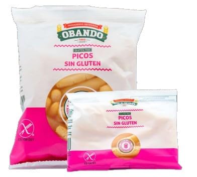 Picos Sin Gluten- Envío 24 h - Los mejores picos Artesanales Obando - 7 Bolsas de 80g - Panadería (7x80g, Picos)