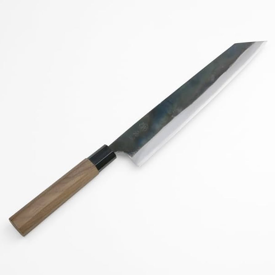 青紙1号 黒打 万能包丁 180㎜ #9327 焼柄 月光作 日本製 青紙1号 黒打 万能包丁 180㎜ #9327 焼柄 月光作 日本