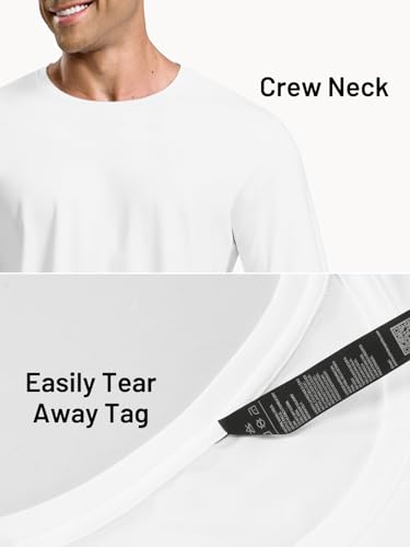 Image of MIER Men's Long Sleeve Tee Shirts Lightweight Dry Fit Active Tops,Crew Neck
