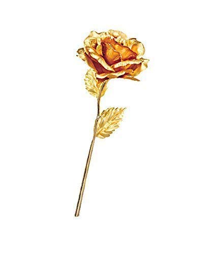 Rose dorée 33 cm décorative pour salon et intérieur