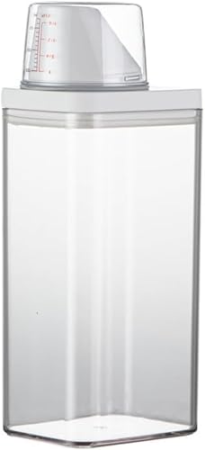 気密洗濯洗剤容器 洗剤収納ボックス 700ml/1100ml/1500ml/1900ml 計量カップ付き 透明 詰め替え用ランドリーボトル 柔軟剤 粉洗剤 漂白剤 柔軟剤 容器 ペットボトルに粉を入れる容器 洗剤容器 洗濯洗剤の容器 洗濯用 空ボトル 大容