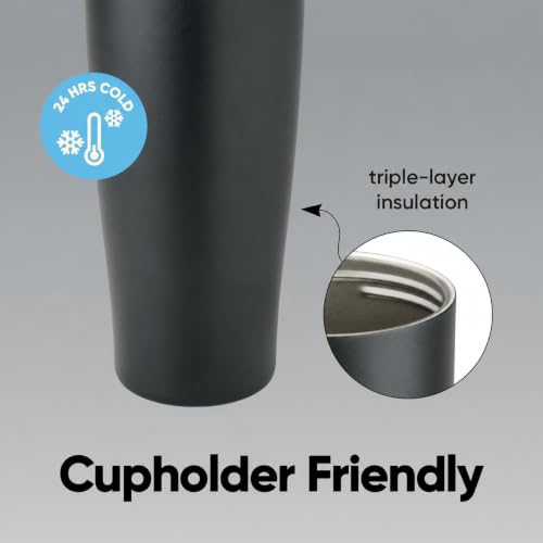Image of HomeCloud 1200ML Stainless Steel Water Bottle - Double-Wall Vacuum Insulated, Leakproof Straw Lid, BPA-Free Reusable Travel Flask with Two-Way Spout for Gym, Office & Outdoor Use (H Black)