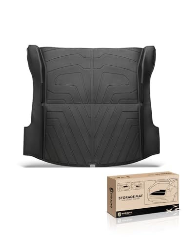 YHTAUTO Rear Cargo Trunk Mat Compatible with Tesla Model 3 Highland 2021 2022 2023 TPE Floor Liners All Weather Custom Fit Black