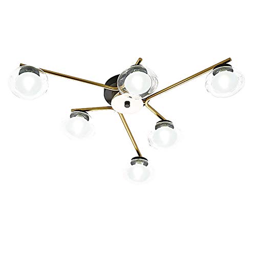 Plafonnier LED chic style scandinave haricots magiques finition noir et or