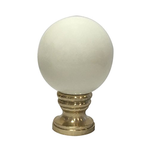 Image of Royal Designs, Inc. Ceramic Sphere Lamp Finial for Lamp Shade, F-5054BG-1, Polished Brass