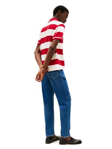 Tommy Hilfiger Men's Short Sleeve Casual Polo Shirts in Regular Fit with Rugby Stripe Designs4