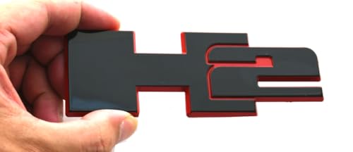 Image of 1pc New H2 Rear Liftgate Door Nameplate 3D Badge Emblems Replacement for 2003-2009 Hummer H2 Origianl Size (Redline)