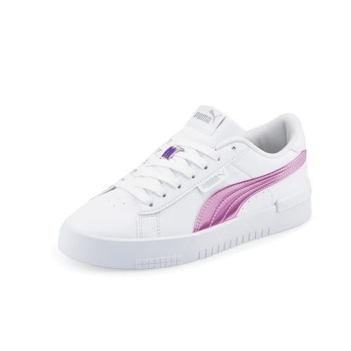PUMA Jada Holo Jr Girls' Youth Sneaker 5.5 M US Big Kid White-White-Silver-Purple-Multi2