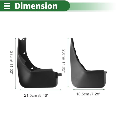 Image of Motoforti Mud Flaps Splash Guards Mud Guards for Ford Fiesta(Saloon) 2015-2016 W /Mount Accessories