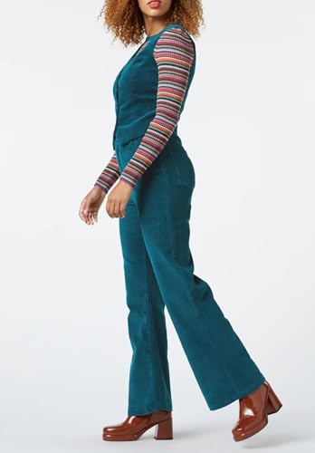 Womens Corduroy Vest Pant Set 2 Piece Outfits V Neck Sleeveless Blazer Vest Pants Suit3