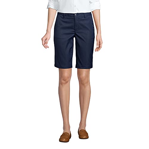 Lands' End School Uniform Women's Active Chino Shorts 6 Classic Navy #TOP22