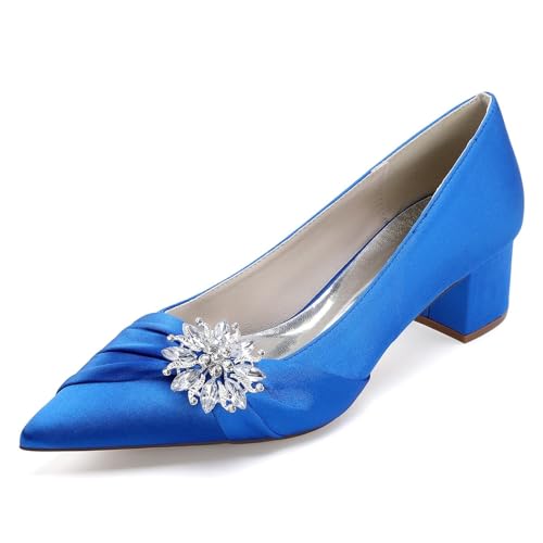 MINITOO Damen Bequem Hochzeits Schuhe Schlupfen Klobiger...