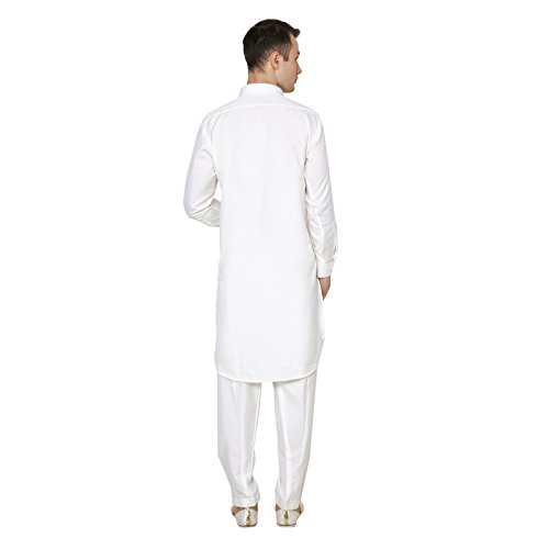Pijama kurta para hombre ropa tradicional de descanso negro blanco talla 42-44