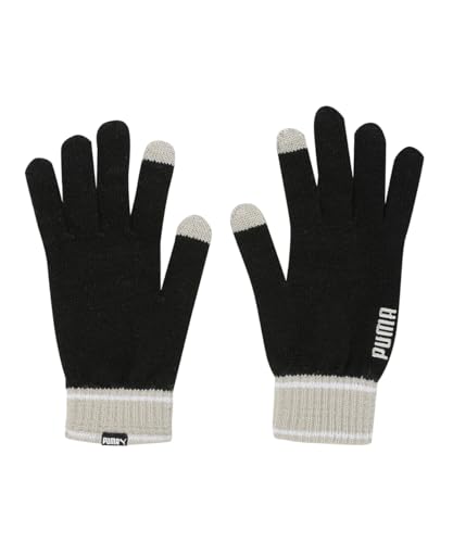 PUMA(プーマ) トレーニング ランニング 手袋 ニット グローブ 041772 24年秋冬カラー ブラック/デザート ダスト(04) ONESIZE