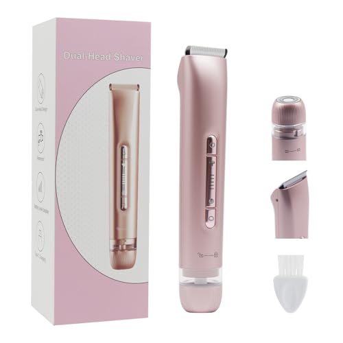 Rasoir électrique femme 2 en 1 et tondeuse bikini rechargeable USB or rose
