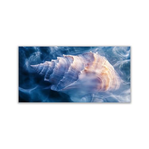 Tableau décoration murale coquillages bleu pour sublimer le salon ou la cuisine