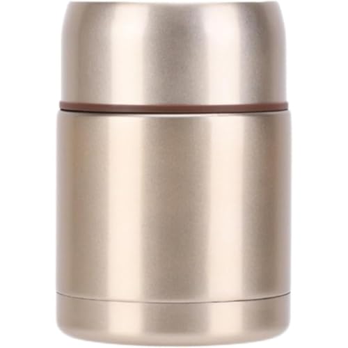 ITMEAT【大容量】 保温弁当箱 スープジャー 真空断熱 二層構造 ステンレスランチジャー 保温 保冷 多機能 800ml 1000ml (800ML,シャンパン色)