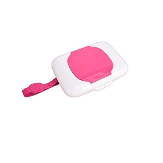 Welecom Baby Wipes Dispenser Box Travel Portable Wet Tissue Case Plastic Wet Wipes Carry Container Storage Holder(Pink)