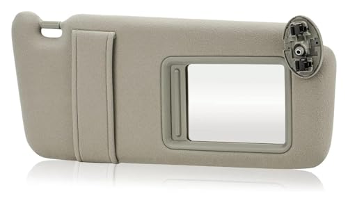 Parasol Coche Visera Solar Izquierda Derecha para Toyota para Camry 2007-2011 Visera Lateral Conductor Pasajero 74320-06800-B0 con Luz Parasoles Laterales(Beige R no Lamp)