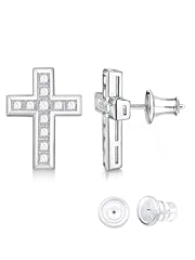 Cross Studs (1.54ct) - White Gold
