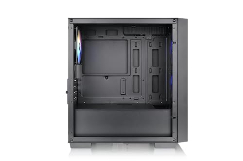 Image of Thermaltake Versa H16 TG ARGB Black Micro ATX Tower Case; Tempered Glass Side Panel; 3 Pre-Installed ARGB Fans; CA-1Y8-00S1WN-02; 3 Year Warranty
