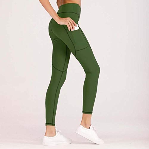 Leggings de yoga vert Miwaimao avec poche stretch pour dames