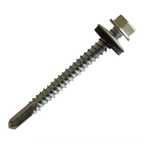 RINTL Zinc Plated Carbon Steel Hex Head Self drilling Tapping Screws