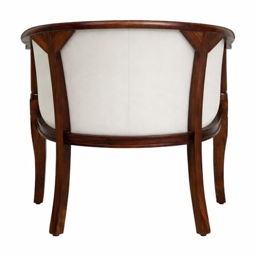Image of Solid Wood Arm Chair for Living Room Honey Oak Finish Wooden Armchairs Home Decor Furniture New (Walnut Colour)