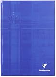 Clairefontaine 90420C Un Cahier Brochure Rembordée Rigide Bleu - A4 21x29,7 cm - 192 Pages Petits Carreaux - Papier Blanc 90 g - Couverture Carte Pelliculée