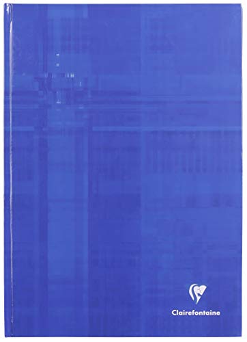 Clairefontaine 90420C - Kladde / Notizbuch mit Hardcover DIN A4, 21x29,7cm, 96 Blatt kariert 90g, Blau, 1 Stück