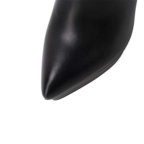 TinaCus Women's Genuine Leather Pointed Toe Platform Handmade Back Zip Stiletto High Heel Stylish Ankle Boots2