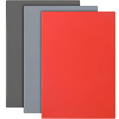 Tondiamo 3 Pcs Rubber Stamp Sheets for Laser Engraving Machine, A4 Rubber Stamp Sheets for Laser Cutter Soft to Make, 2.3 mm(Red, Dark Gray, Light Gray)