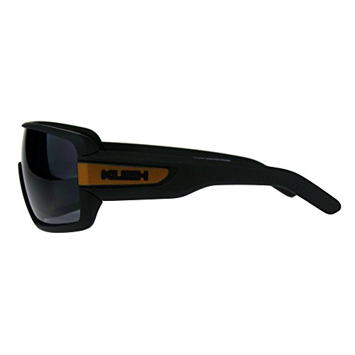 PASTL KUSH Goggle Sunglasses Mens Matted Black Shield Frame UV 4004