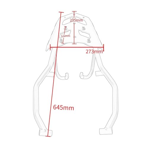 Porte-bagages moto Tenere 700 rigide et léger support de charge 2020 - 7
