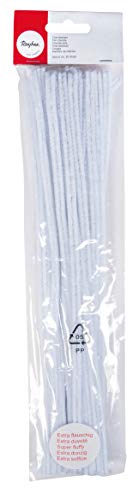 Rayher 5210702    Fil de Chenille 0,6 x 30 cm, sous Blister 25stück, Weiß - Image 3