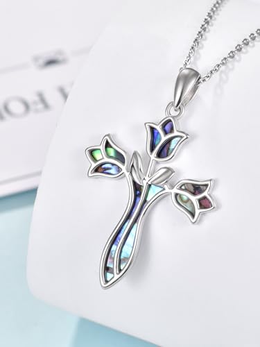 Dreamboat Cross Necklace for Womens Sterling Silver Cross Pendant Christian Necklace Confirmation Gifts Faith Religious Jewelry3