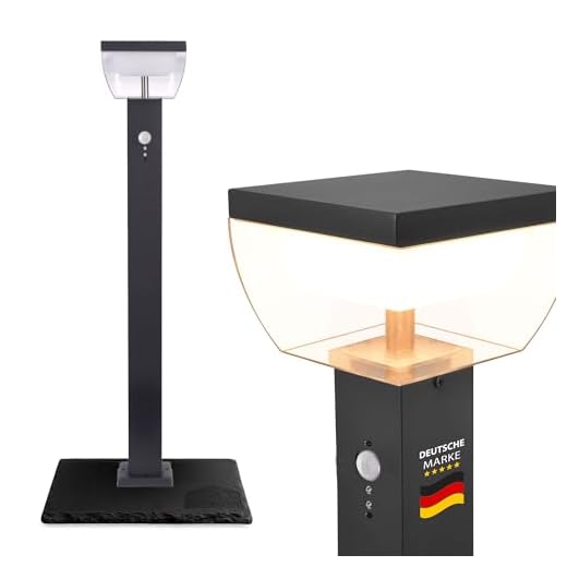 Brilliant Spari Deckenfluter mit separat schaltbarem Lesearm, 1,8m in schwarz/weiß, geeignet für Leuchtmittel bis max. 60 Watt Hauptlicht und 25 Watt Lesearm 3 LED Aussen Standleuchten mit Bewegungsmelder MA-310SERIE SET (Standleuchte mit Sensor)