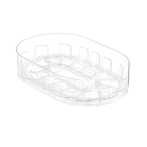 Vibsky Organizador de condimentos K con tocadiscos giratorio para refrigerador, cocina, 33 x 21,5 x 7,3 cm, bandeja extraíble para sujetar especias, tarros y tles