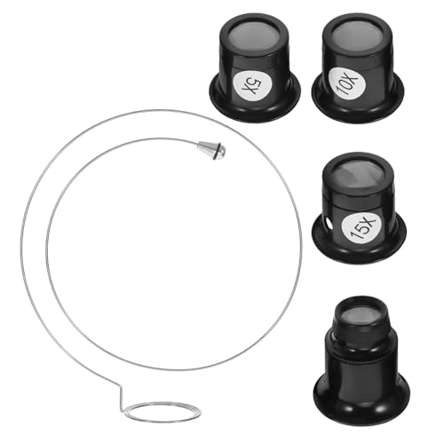 Hohopeti para Reparación de Relojes con Aumento Lente de Vidrio Profesional con Alambre de Acero Kit Ergonómico para Mantenimiento de Relojes de Bolsillo y Pulsera