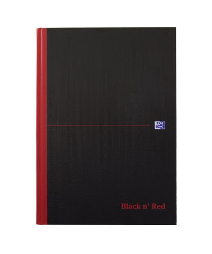 Oxford Black n' Red, A4 Notebook Hardcover, Casebound, gevoerd, 384 pagina, 1 Notebook