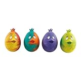 GkgWuxf Quietschendes Osterei-Hundespielzeug, Gummi-Ei-Hundespielzeug | Interaktives Hunde-Ei-Spielzeug aus Gummi,Buntes Huhn-Form-Ostern-Haustier-Ei-Spielzeug, für kleine Hunde oder große Hunde