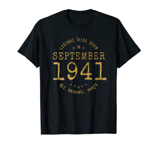 81 años Cumpleaños Las Leyendas nacen en Septiembre de 1941 Camiseta